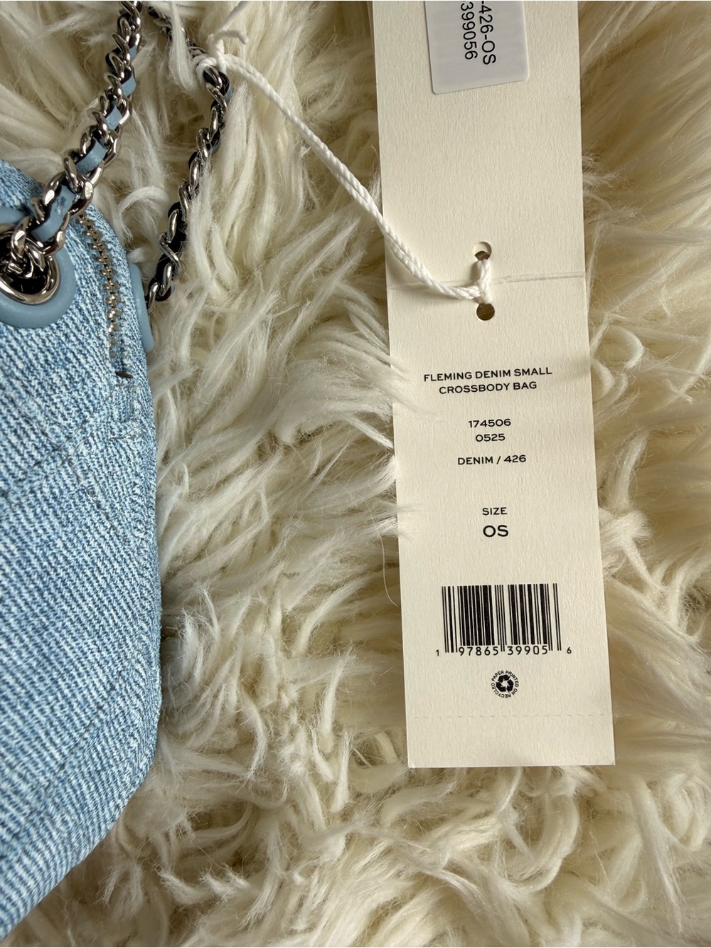 NWT Tory Burch Fleming Denim Crossbody - Picture 7 of 7